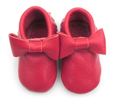 Big Bow Moccasins- Red